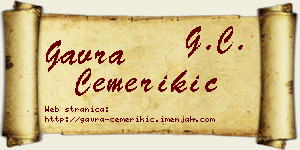 Gavra Čemerikić vizit kartica